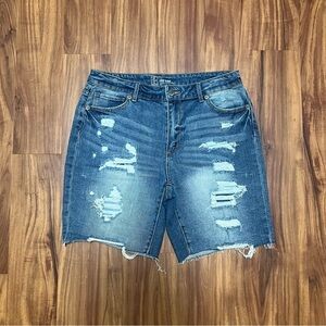 Women's Distressed Blue Jean Shorts